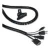 Innovera Cable Management Coiled Tube, 0.75" Dia x 77.5" Long, Black 39660