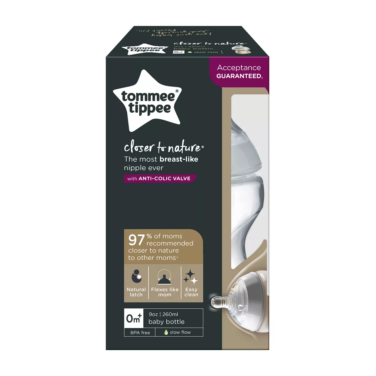 Tommee Tippee Closer To Nature Baby Bottle - 9oz