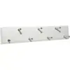 Easy Track RA1202 14 Inch Easily Accessible Composite Wood Constructed 7 Hook Sliding Wardrobe Closet Belt Rack Organizer with 21 Belt Capacity, White
