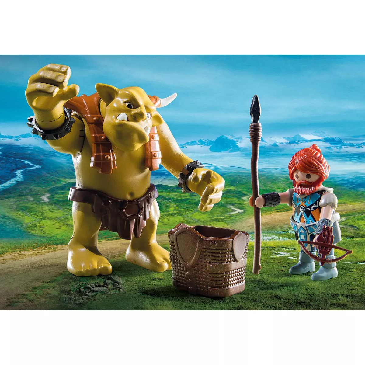 Playmobil Giant Troll with Dwarf Fighter