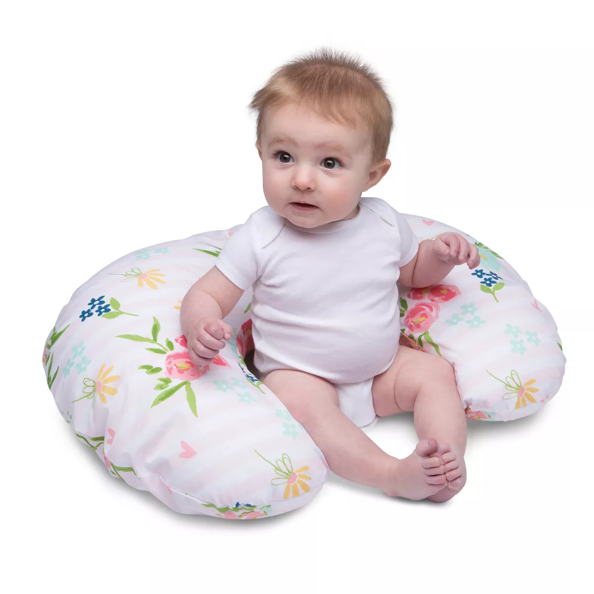 Boppy Original Feeding and Infant Support Pillow - Floral Stripes