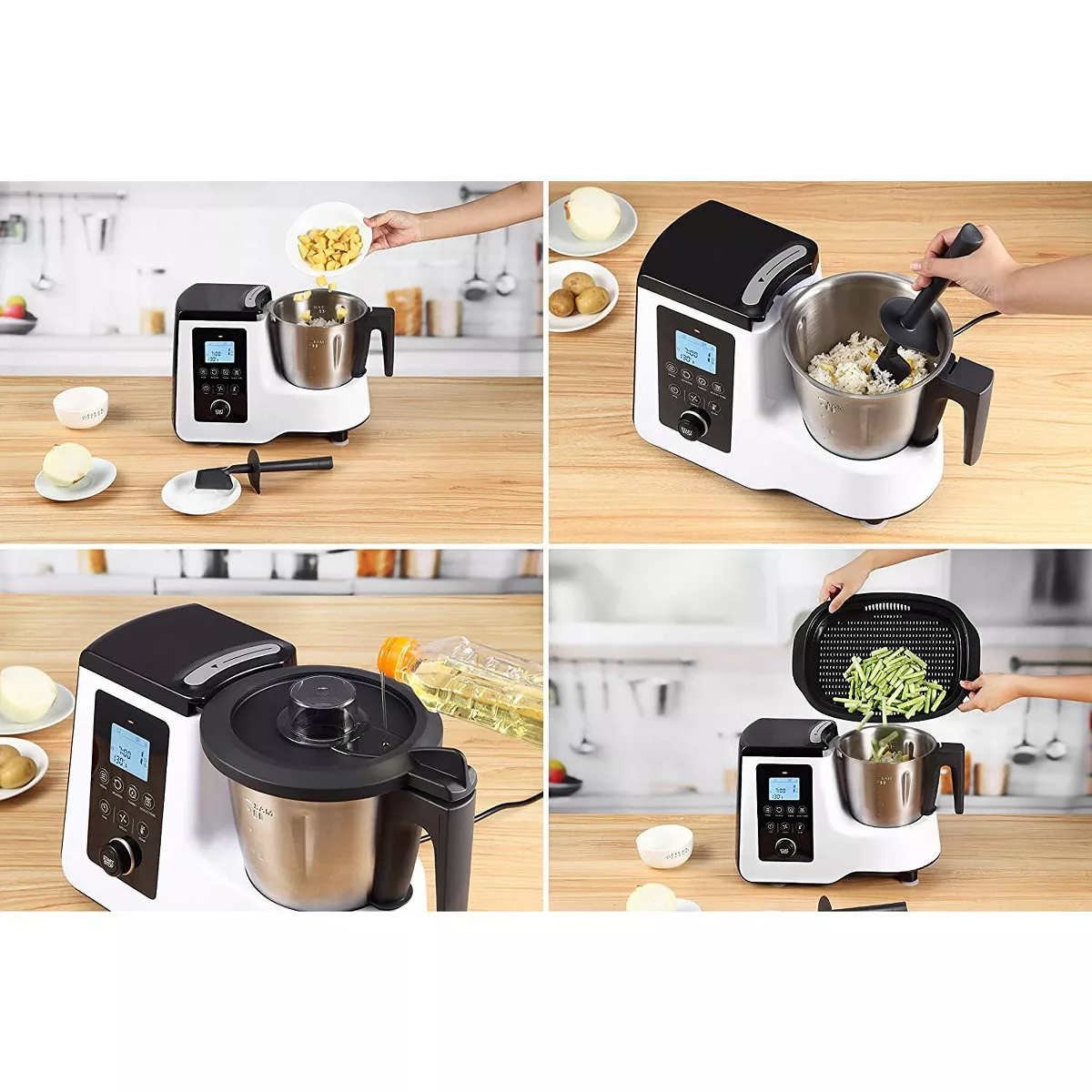 Dartwood All-in-One Multi Cooker, Food Processor and Smart Kitchen Machine for Cooking, Kneading, Blending, Mixing, Steaming, Boiling, Stir Frying