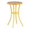 Barnsfield Ceramic Tile Side Table - Yellow - Christopher Knight Home