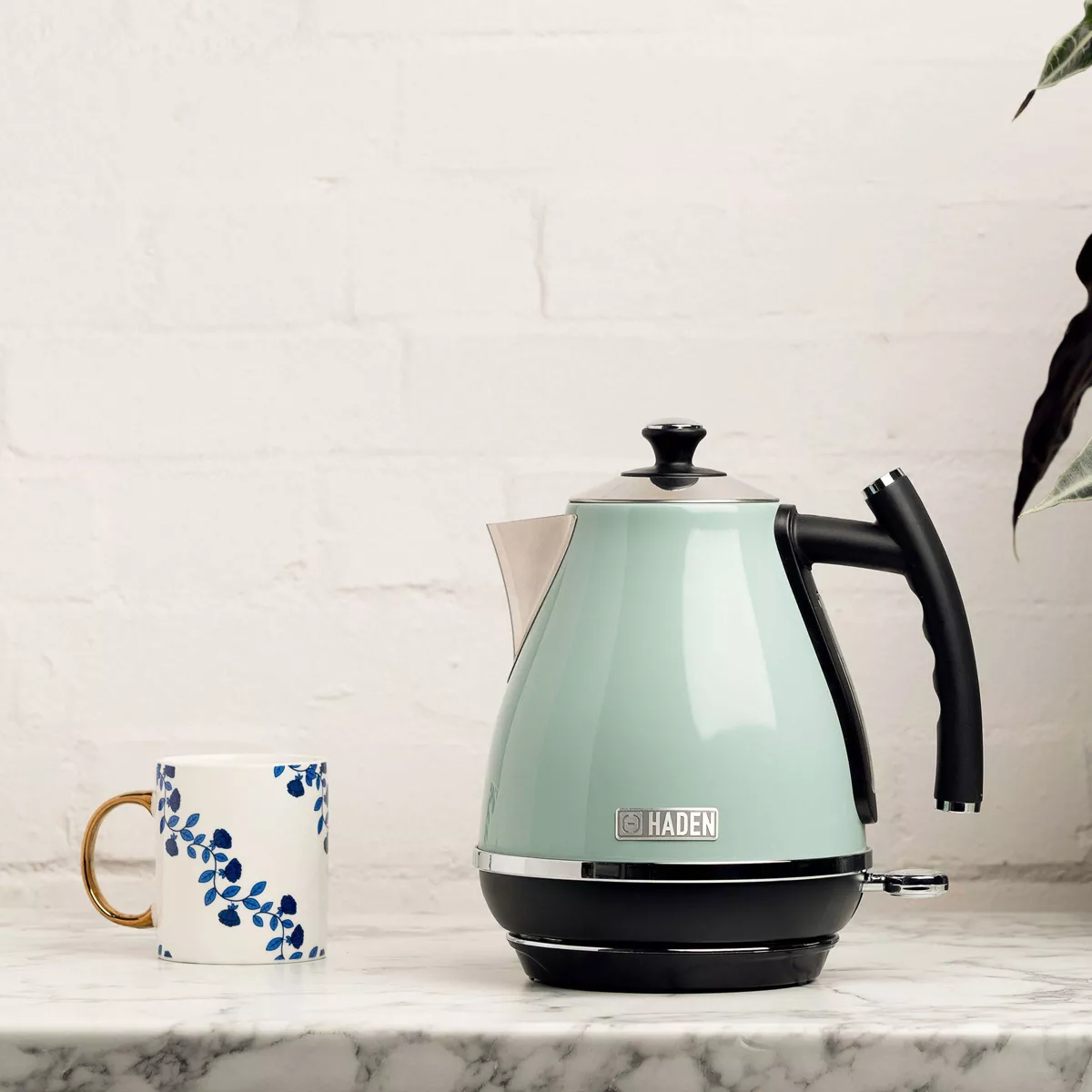 Haden Cotswold 1.7L Stainless Steel Electric Kettle - Light Green