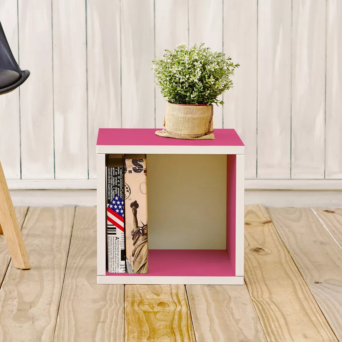 Way Basics Stackable Eco Cube Storage Cubby Organizer - Pink