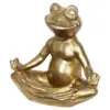 14.17" Resin Yoga Frog Statue Gold - Exhart