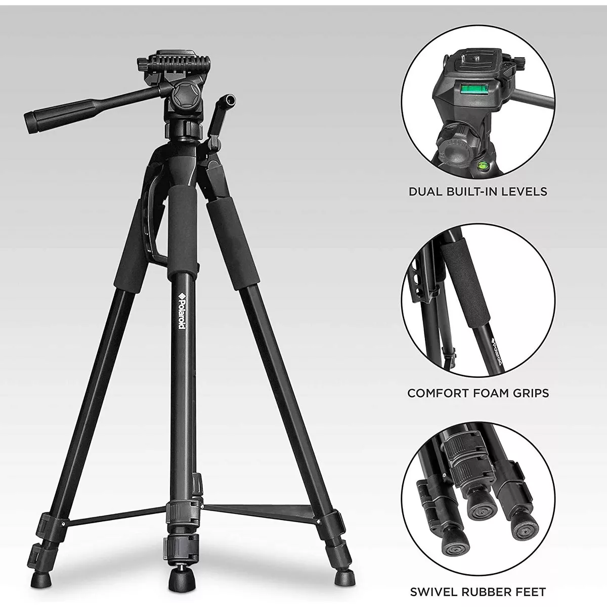 Polaroid 72-inch Photo / Video ProPod Tripod Includes Deluxe Tripod Carrying Case + Additional Quick Release Plate For Digital Cameras & Camcorders