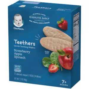 Gerber Teethers Strawberry Apple Spinach - 12ct/1.7oz Total