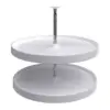Rev-A-Shelf LD-2062-28-11-1 28 Inch Polymer Full Circle 2 Shelf Lazy Susan Upper Kitchen Cabinet Storage Organizer with Telescoping Shaft, White