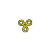 Tuffy Junior 3-Way Bone Print Tug Dog Toy - Yellow - S/M