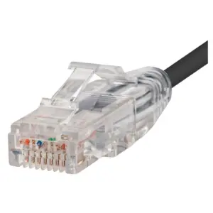 Monoprice Cat6 Ethernet Patch Cable - 1 Feet - Black | Network Internet Cord - Snagless RJ45 Stranded 550MHz UTP CMR Riser Rated Pure Bare Copper Wire