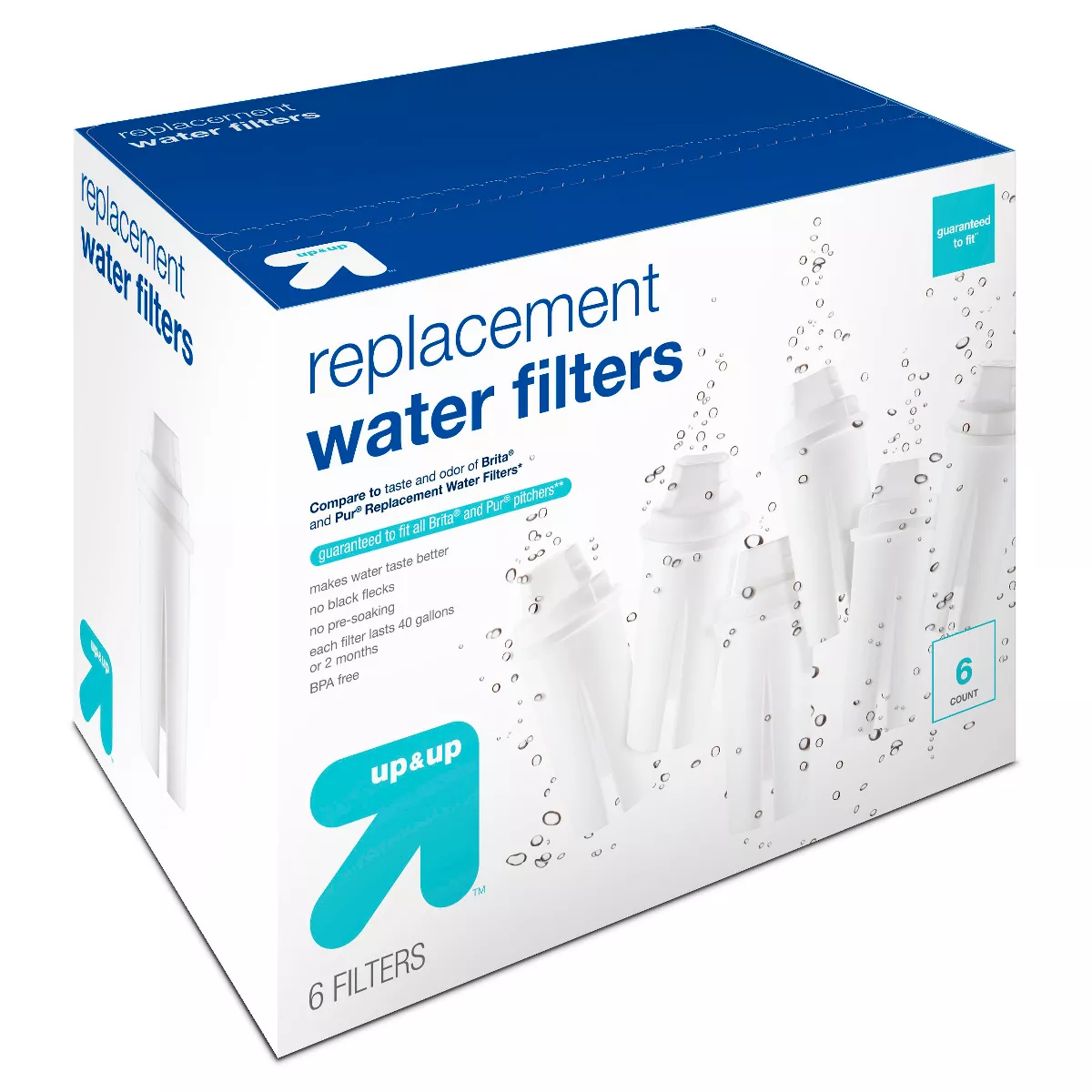 Universal Replacement Water Filters 6pk - up & up™