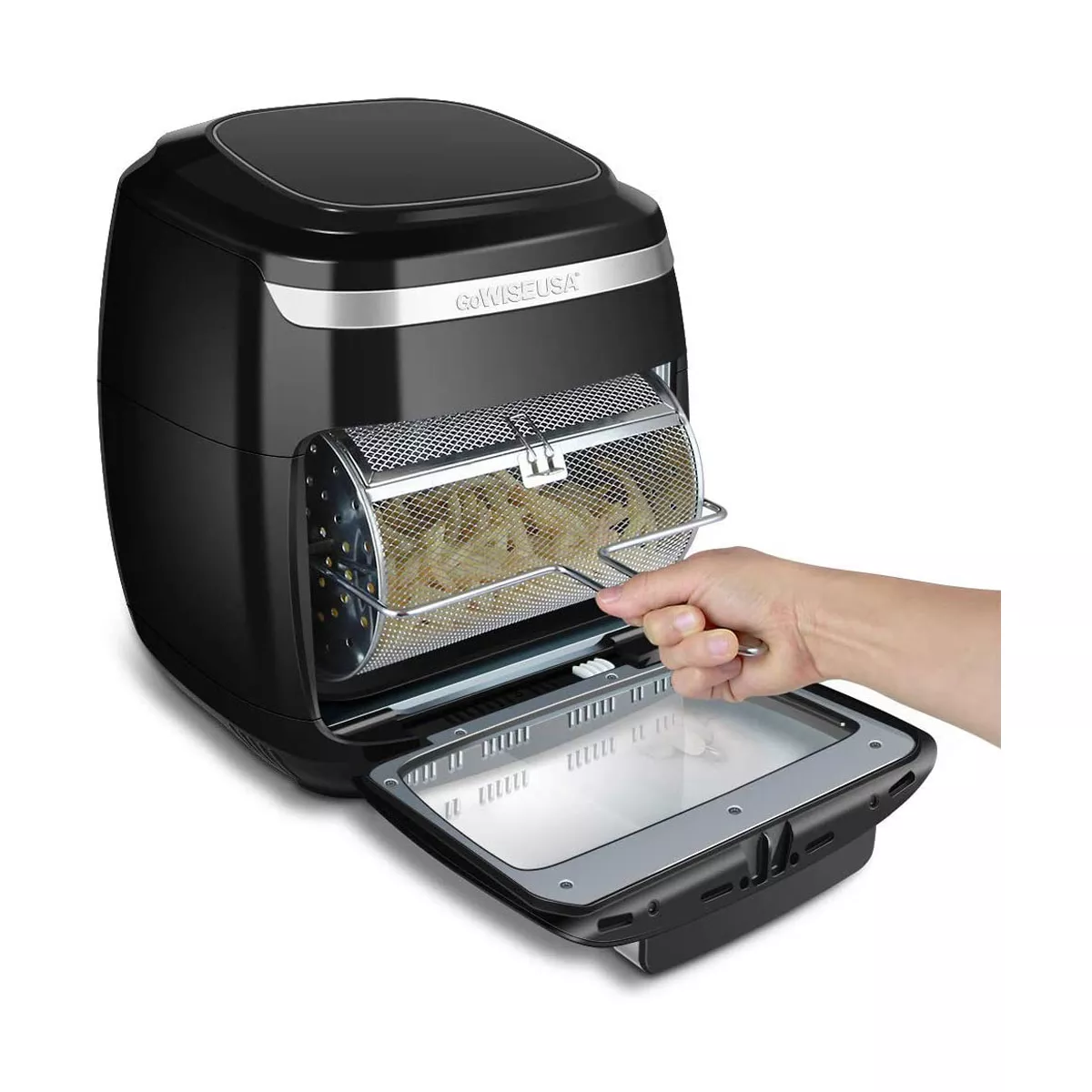 GoWISE Vibe 11.6-Quart Air Fryer Toaster Oven w/ Rotisserie & Dehydrator, Black