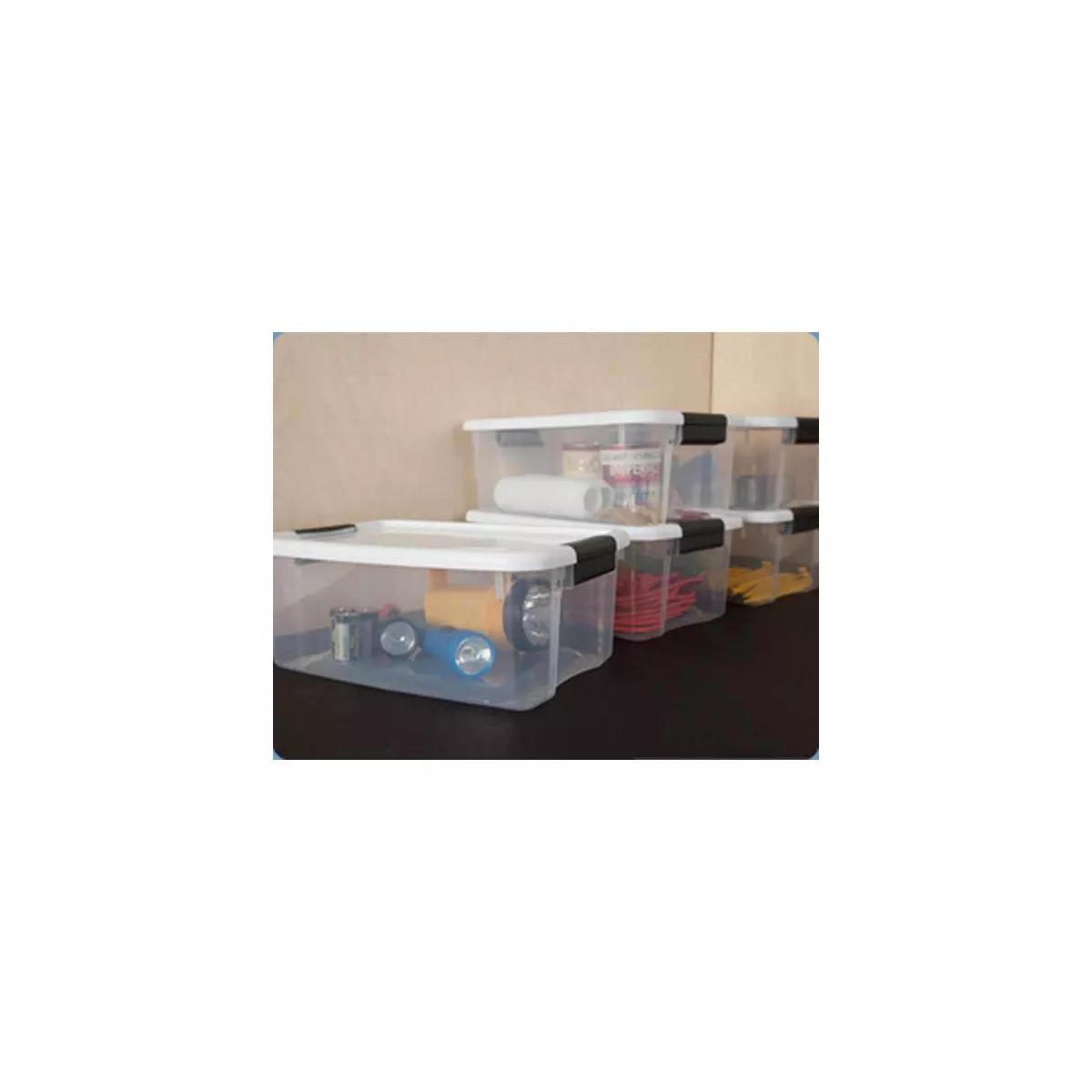 Sterilite 18 Quart Clear Ultra Latch Storage Organizer Container Box (30 Pack)