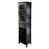 Wine Cabinet Wood/Black - Winsome