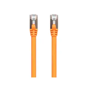 Monoprice Cat7 Ethernet Network Patch Cable - 1 feet - Orange | 26AWG, Shielded, (S/FTP) - Entegrade Series