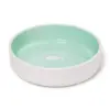 2Cup Cat & Dog Dish Bowl with Debossed & Resist Pattern - Hungry - Green & White - Boots & Barkley™