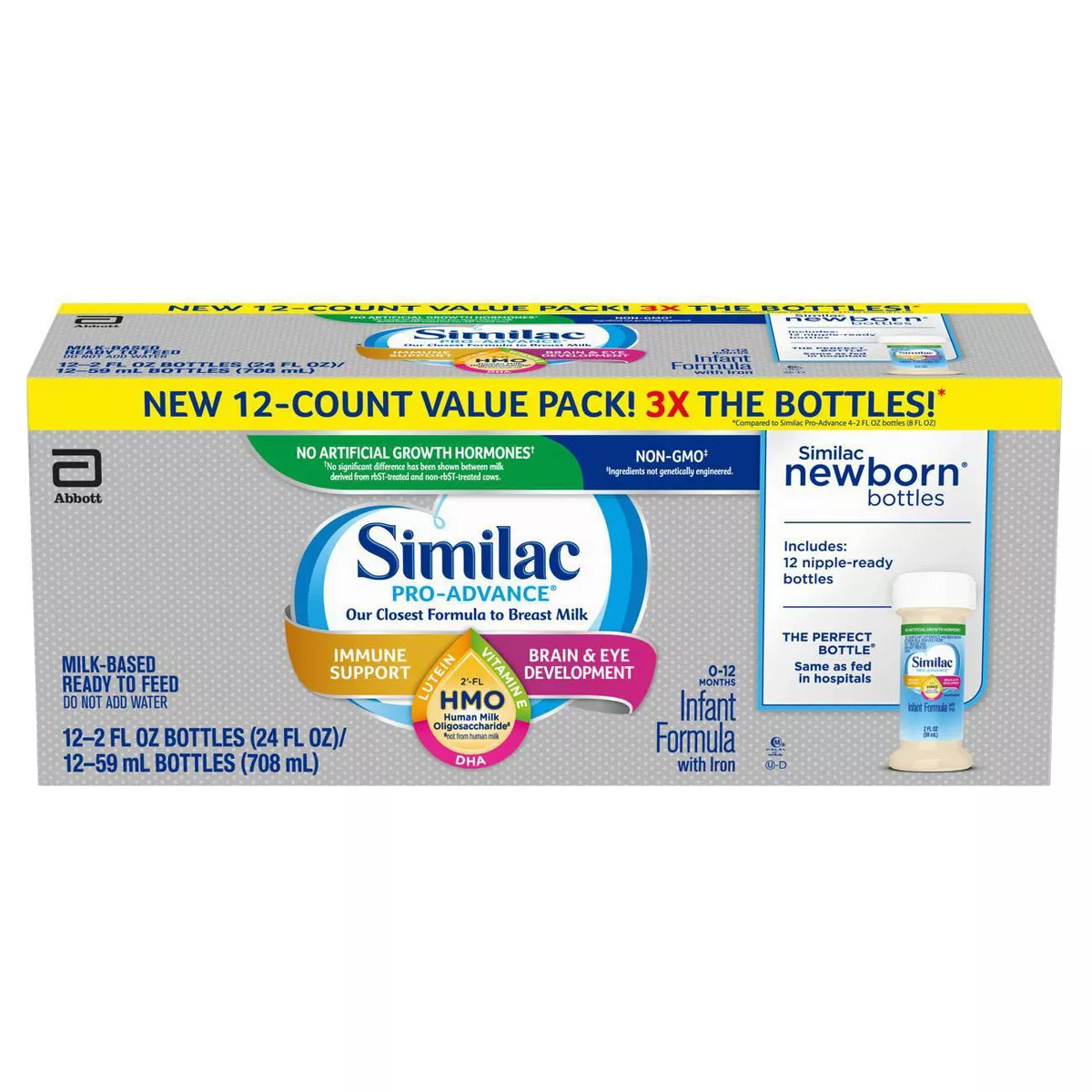 Similac Pro-Advance Non-GMO Infant Formula with Iron - 12ct/2 fl oz Each