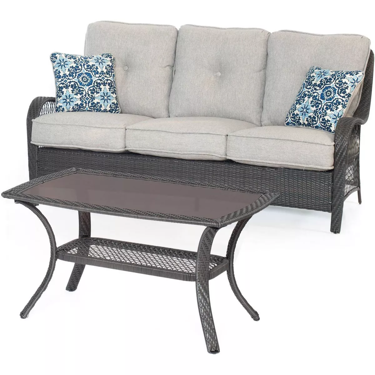 Merritt 4pc Woven Glider Chair Seating Set - Cambridge