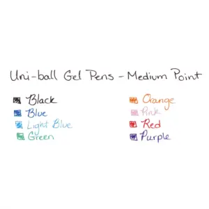 uni-ball Signo 207 Retractable Gel Pen Assorted Ink 0.7mm 8/Set 40110