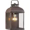 John Timberland Rustic Outdoor Wall Light Fixture Rust 16 1/2" Clear Glass Lantern for Exterior House Porch Patio Deck