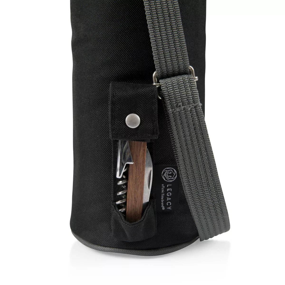 Picnic Time 2qt Wine Sack Cooler Black/Gray