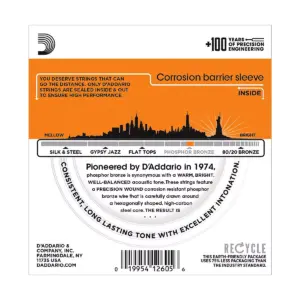 D'Addario EJ15 Phosphor Bronze Extra Light Acoustic Strings 3-Pack