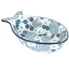 Blue Rose Polish Pottery Bubbles Medium Fish Dish