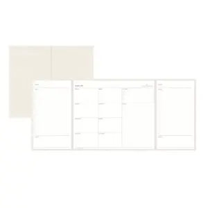 Day Designer Desk Folio Pearlized Cream - Blue Sky