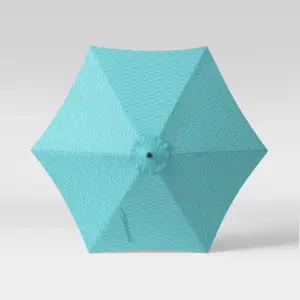 9' Sugar Chevron Round Patio Umbrella DuraSeason Fabric™ Aqua - Threshold™