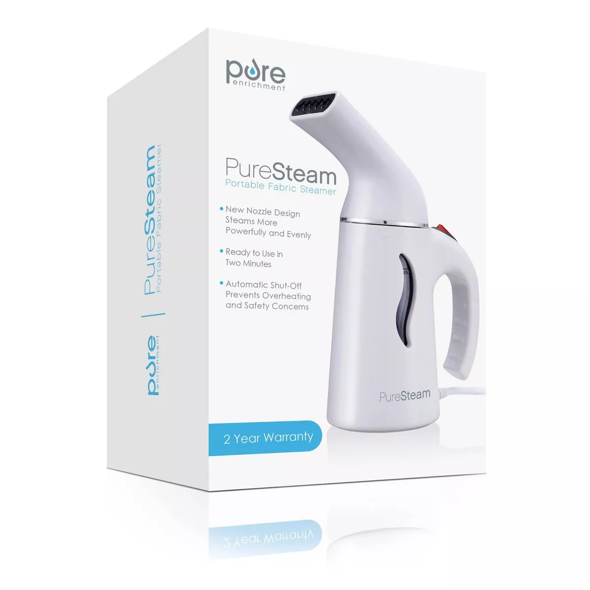 Pure Enrichment Puresteam Portable Fabric Steamer - White