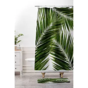 Orara Studio Palm Leaf Memory Foam Bath Mat Green - Deny Designs