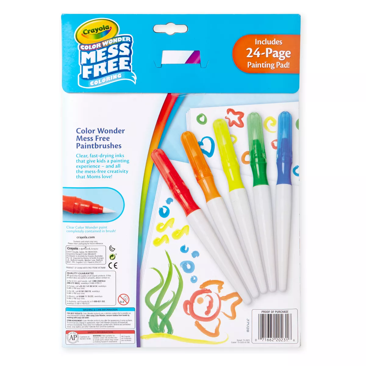 Crayola 6pc Color Wonder Paintbrush Pens Set