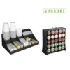 Mind Reader 11 Compartment Coffee Condiment Organizer (50 Capacity), Black