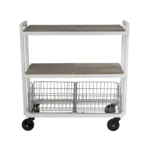Cart System with wheels 3 Tier White - Atlantic