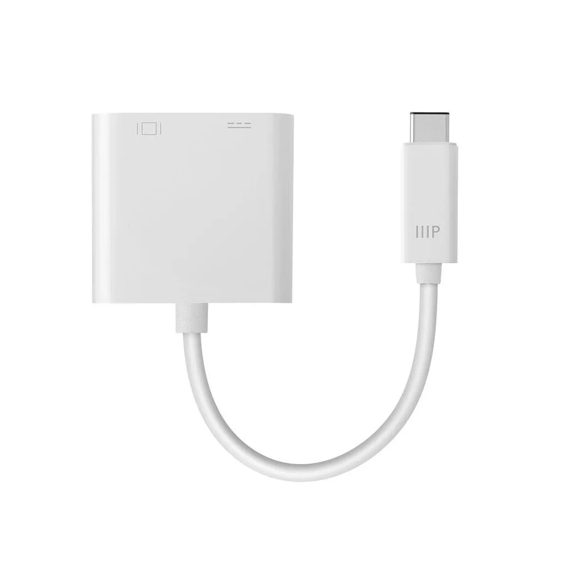 Monoprice USB-C to HDMI and USB-C (F) Dual Port Adapter, Compatible With USB-C Equipped Laptops, Such As The Apple Macbook And Google Chromebook