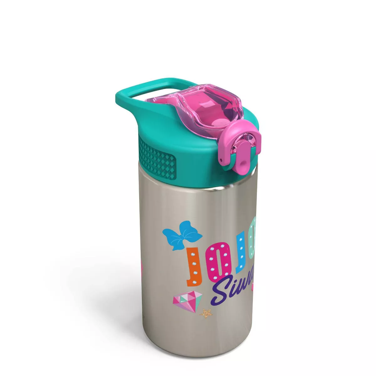 JoJo Siwa 15.5oz Stainless Steel Water Bottle Green/Pink - Zak Designs