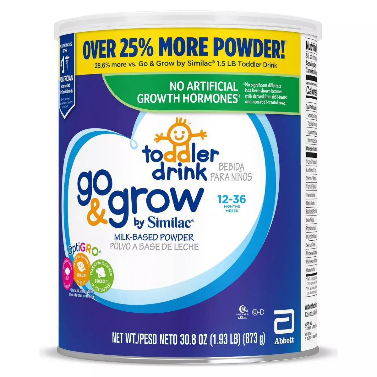 Go & Grow by Similac Toddler Drink Powder - 61.6oz Total