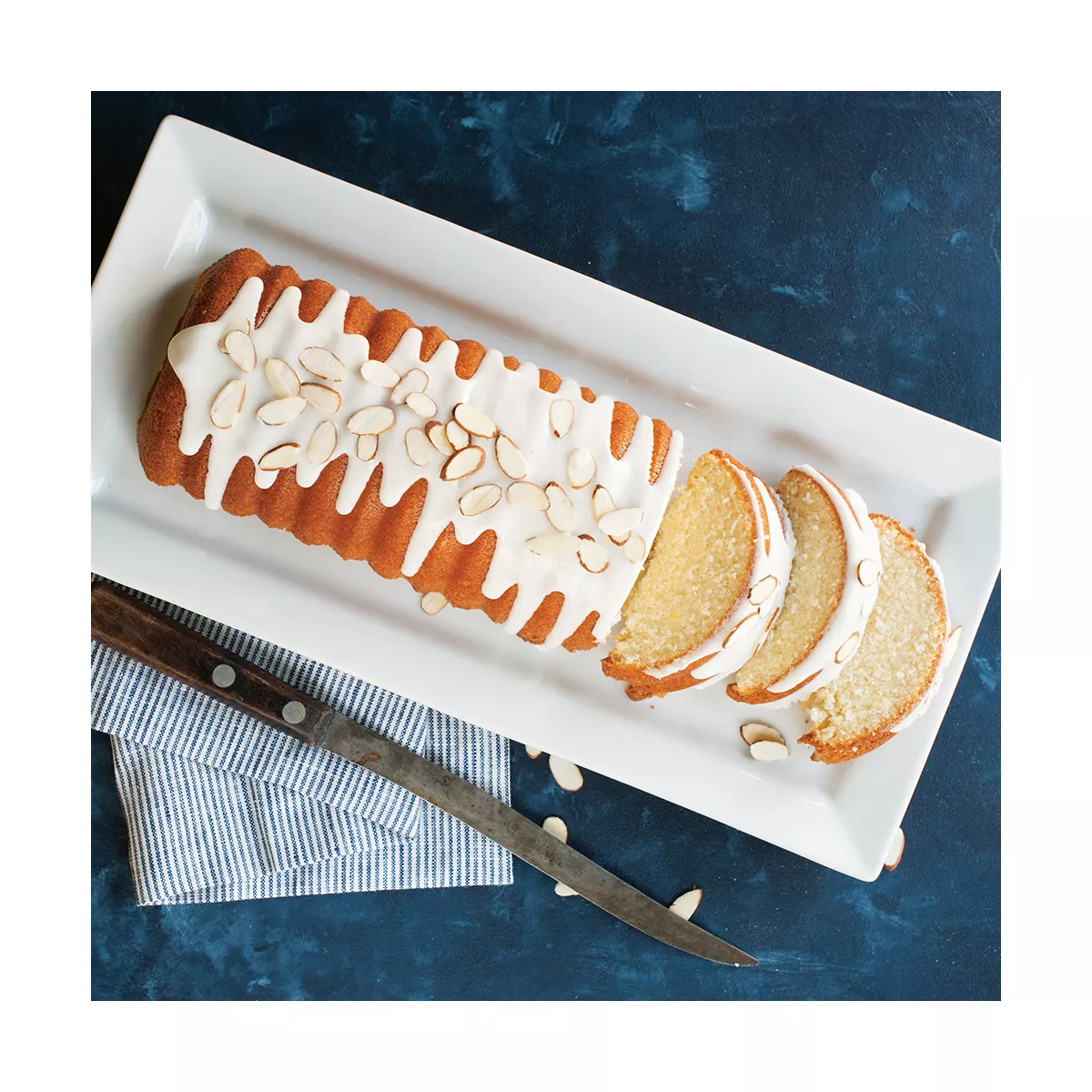 Nordic Ware Cinnamon Bread Loaf Pan and Almond Loaf Pan, Navy