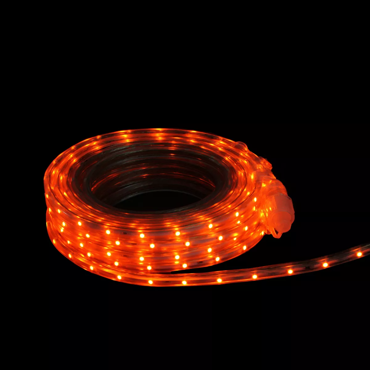 FITCO Orange LED Christmas Outdoor Linear Tape Lighting -30 ft Clear Tube