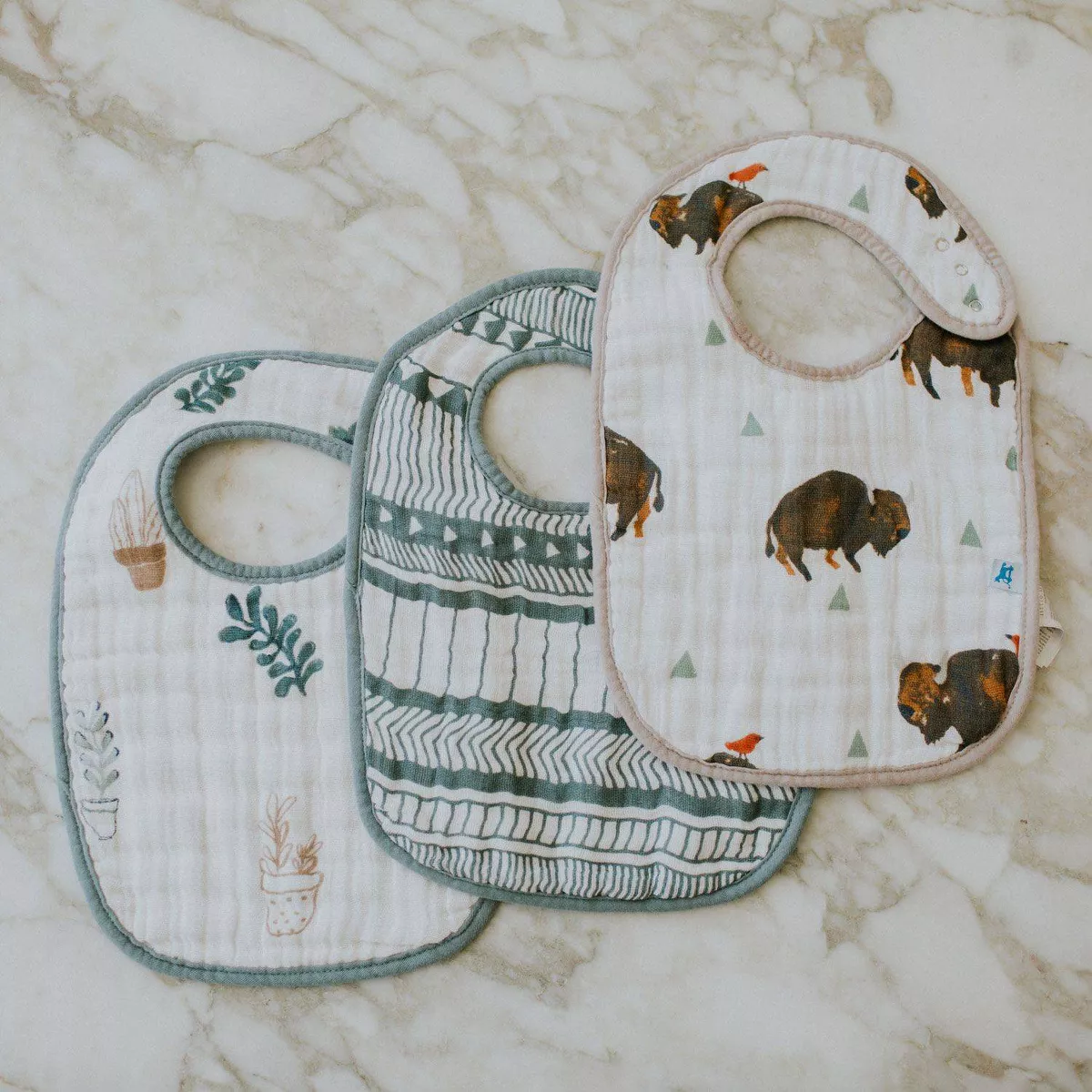 Little Unicorn Cotton Muslin Classic Bib - Bison