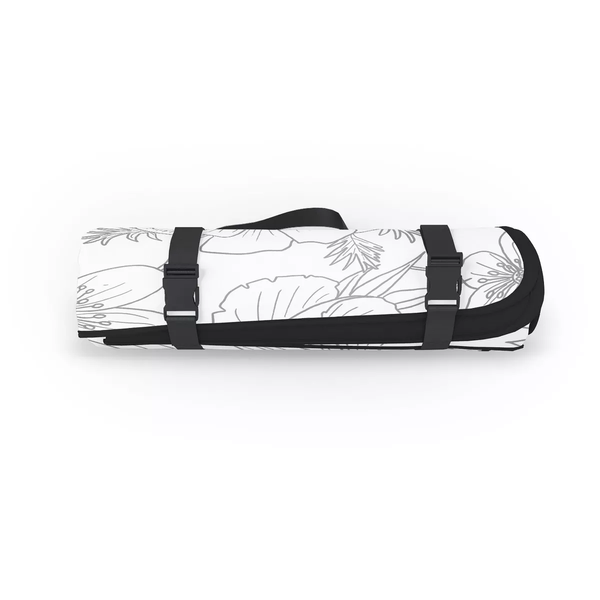 Emanuela Carratoni Line Art Floral Theme Picnic Blanket - Deny Designs