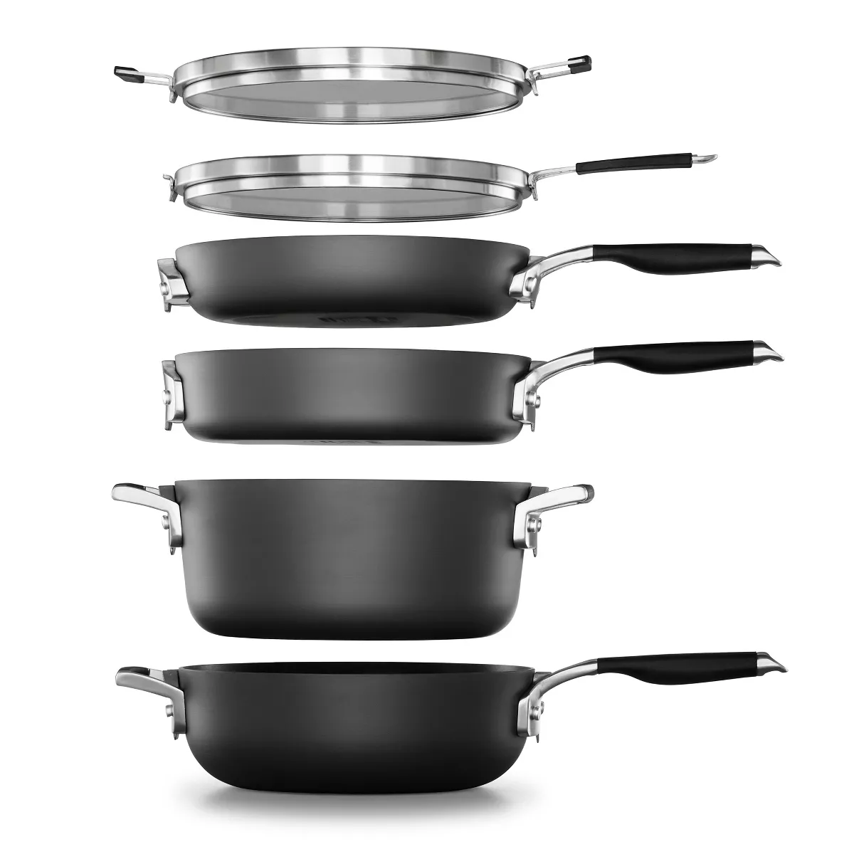 Calphalon Select 9pc Space Saving Hard-Anodized Nonstick Cookware Set