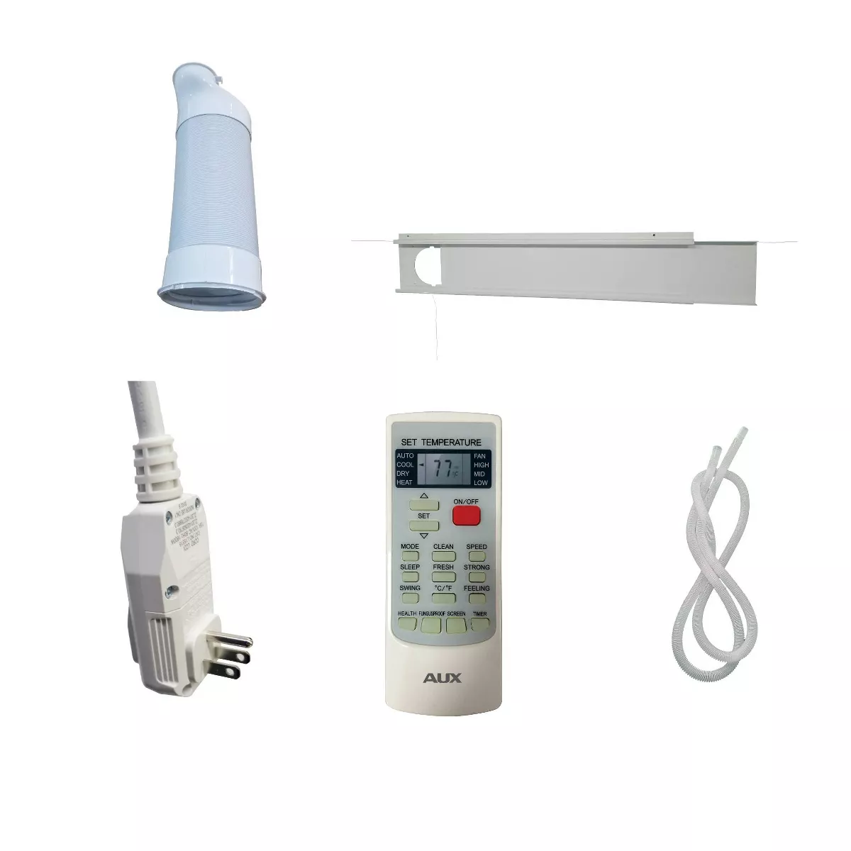 AUX 13000 BTU (8000 BTU/DOE) Portable Air Conditioner AM-08B3A3/MIR-F7 with Remote Control White