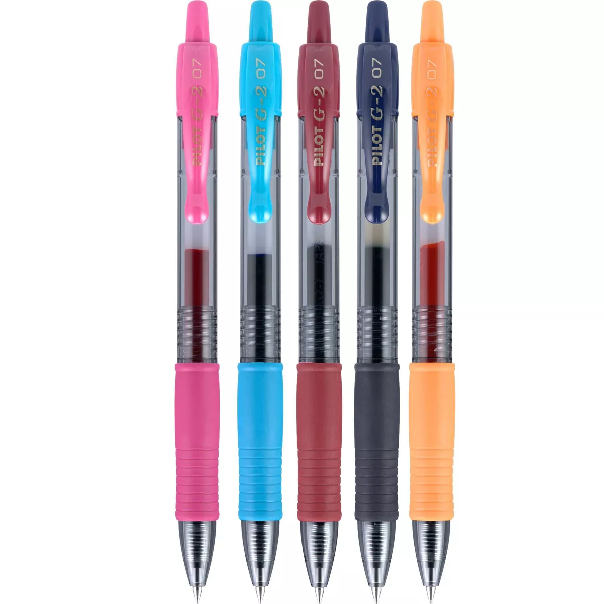Pilot 5ct G2 Premium Retractable Gel Ink Pens Fine Point 0.7mm