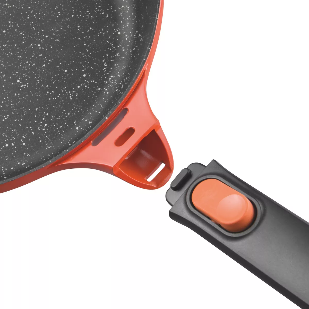 BergHOFF GEM Cast Alum Nonstick 9.5" Covered Saute Pan , Carribean Red, Stay Cool