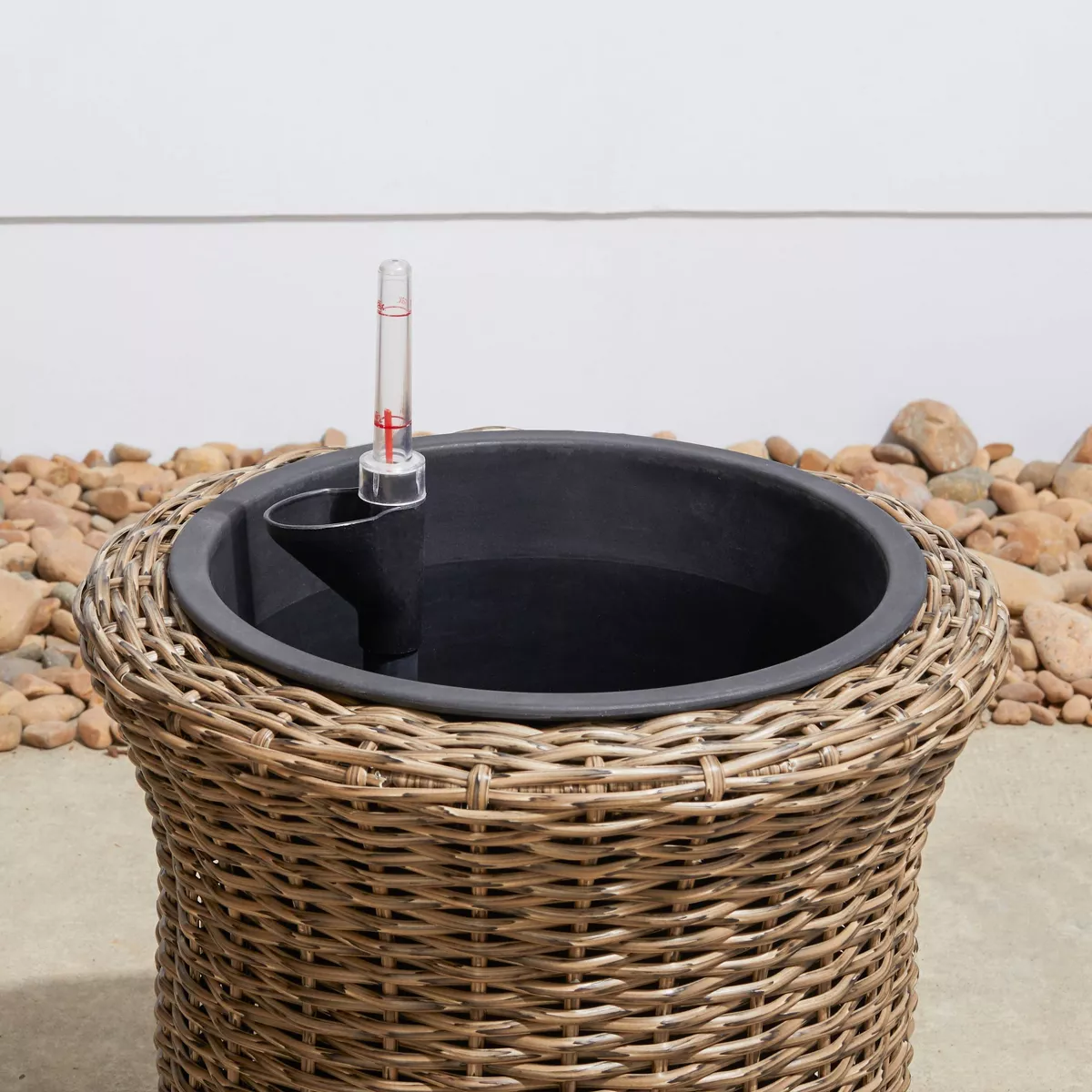 Ocala Curved Oval Self-Watering Planter Mocha - Vifah