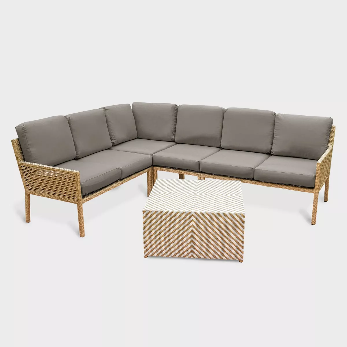 Riviera 5pc Sectional Set - Gray - Leisure Made