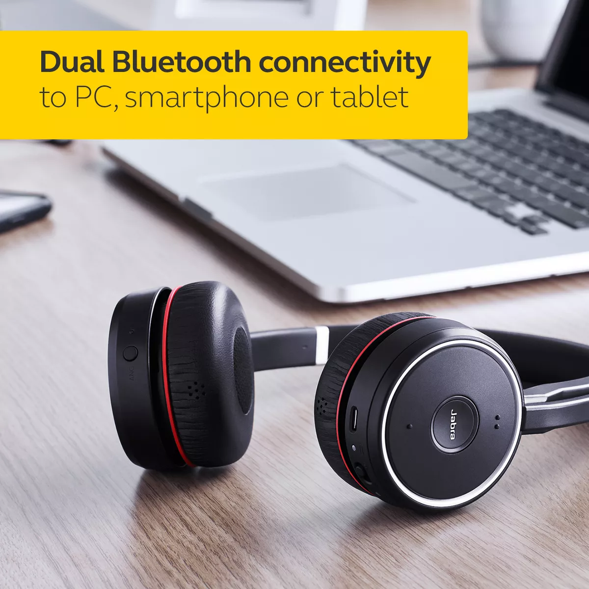 Jabra Evolve 75+ MS Stereo Wireless Headset / Music Headphones