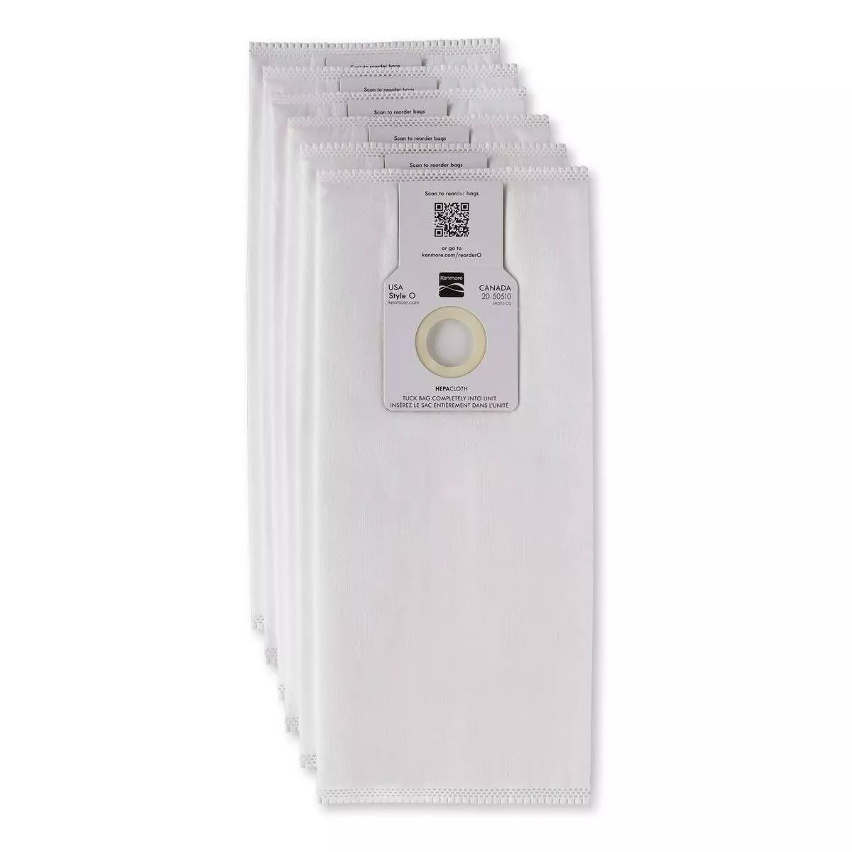 6-Pack Upright HEPA Cloth Bags (Type-O) – Kenmore